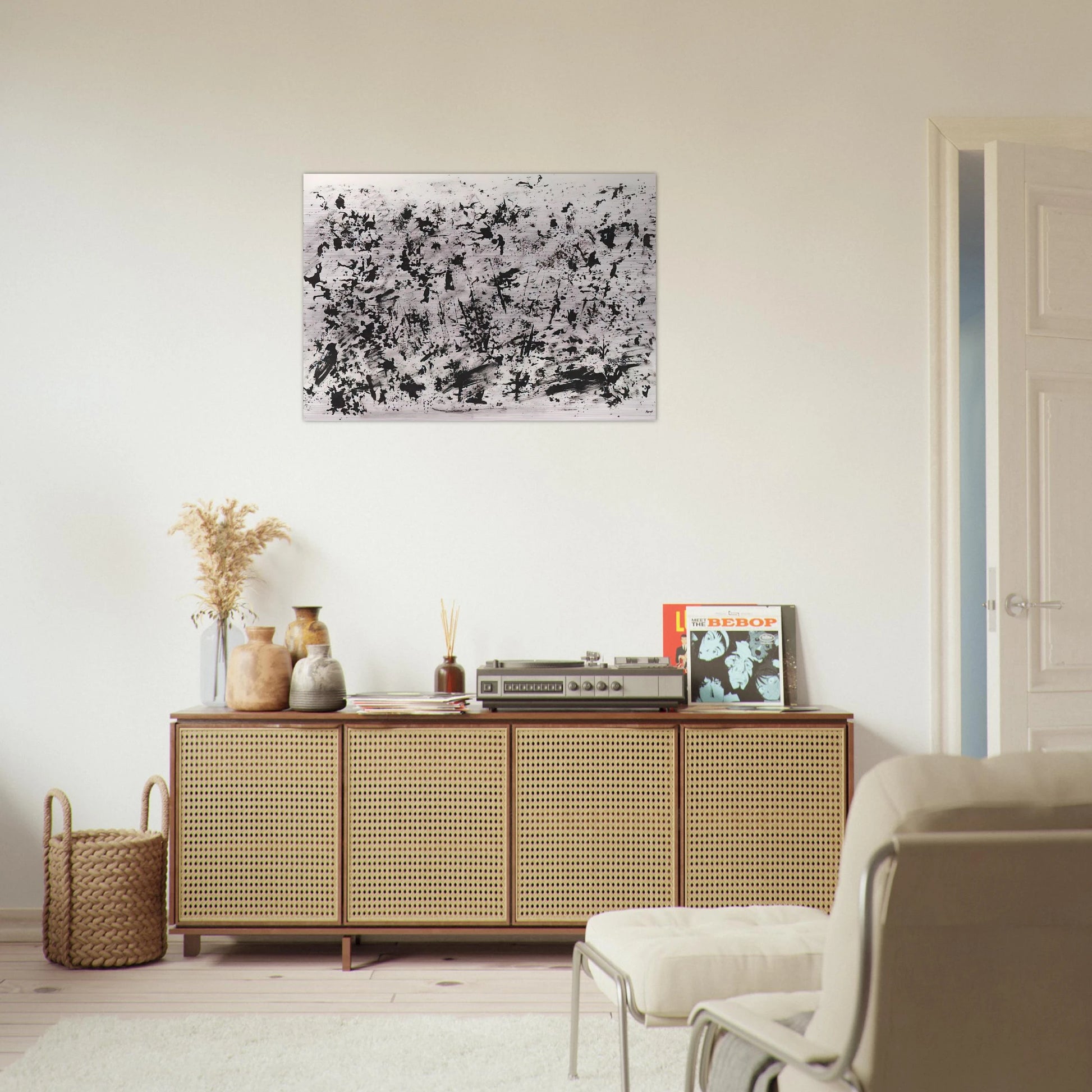 UNTITLED 1962 - Henri Michaux Brushed Aluminum Print - 70x100 cm / 28x40 inches | Henri Michaux Aluminum Print | Henri Michaux Prints