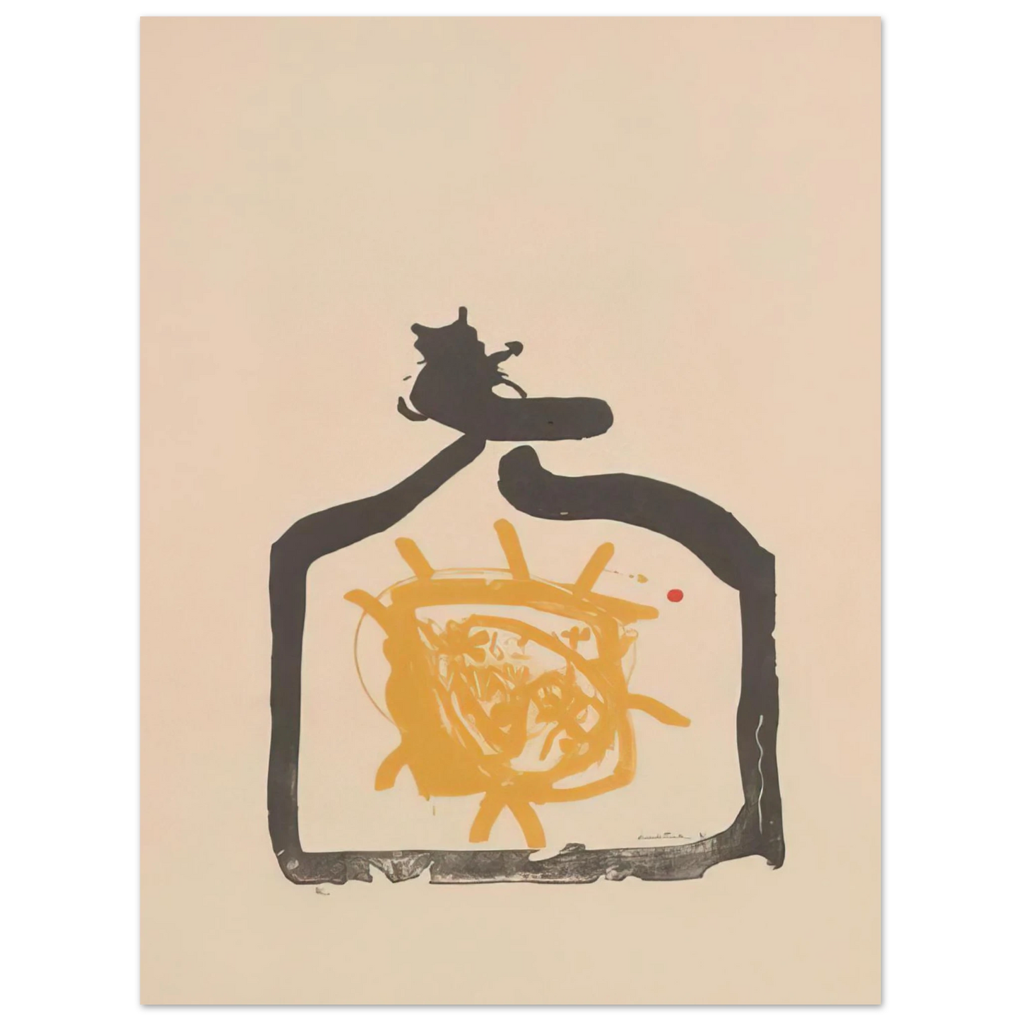 Helen Frankenthaler - May 26th Backwards - 1961 Wall art - 13x18 cm / 5x7 inches - Premium Wooden Framed Poster With Fine Art Paper-canvas - Black frame