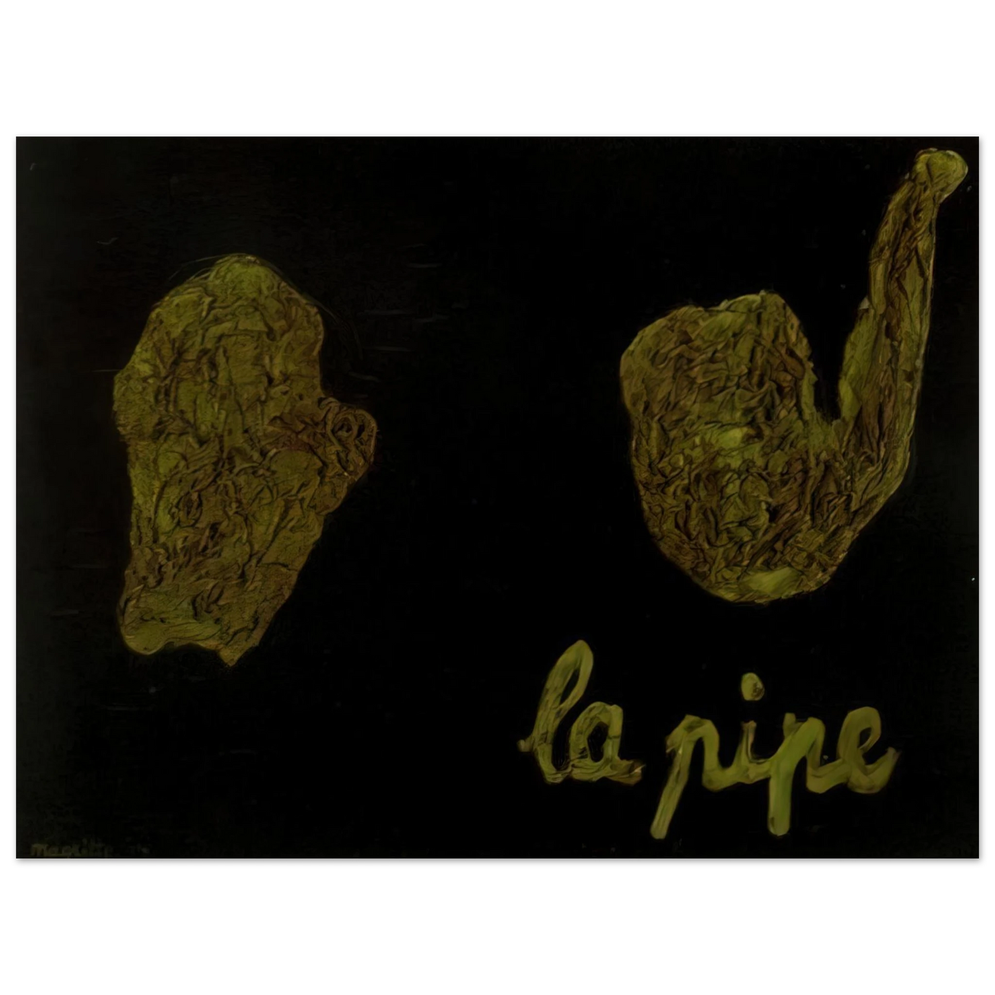 Rene Magritte - THE PIPE 1927  75x100 cm / 30x40inches Fine Art Poster