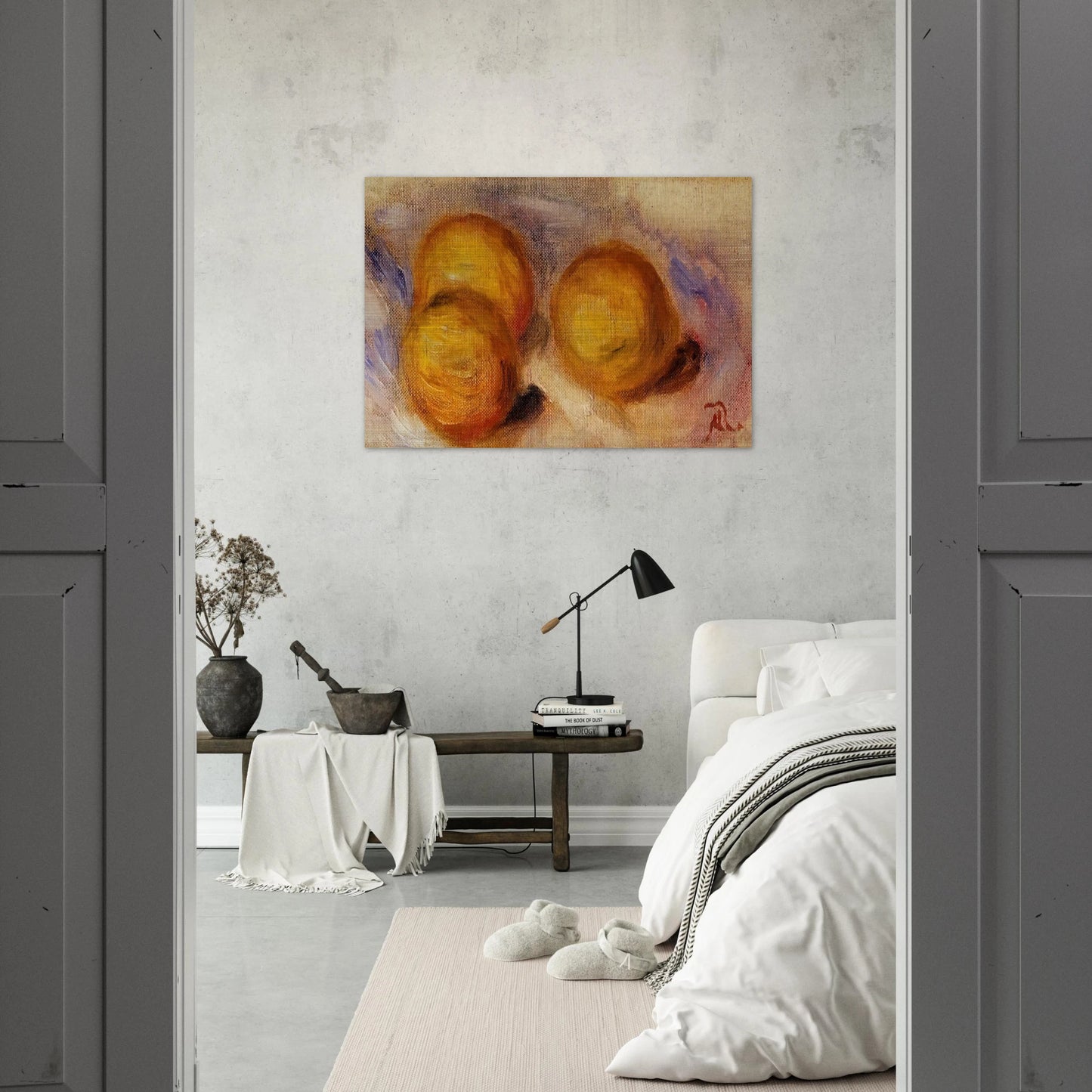 Three Lemons - Pierre-Auguste Renoir Brushed Aluminum Print - 70x100 cm / 28x40 inches | Pierre-Auguste Renoir Aluminum Print | Pierre-Auguste Renoir Prints