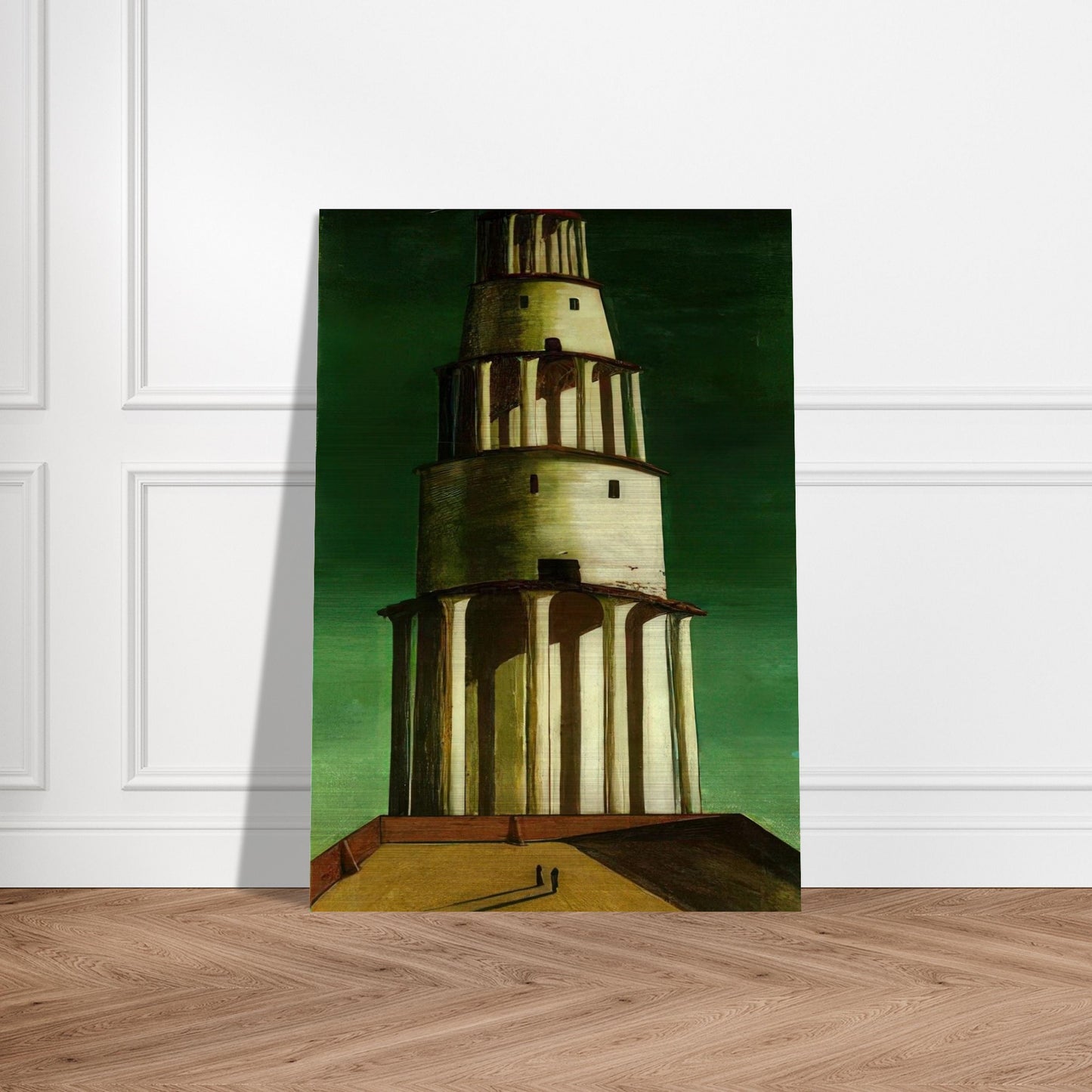 THE GREAT TOWER 1913 - Giorgio de Chirico Brushed Aluminum Print - 70x100 cm / 28x40 inches | Giorgio de Chirico Aluminum Print | Giorgio de Chirico Prints