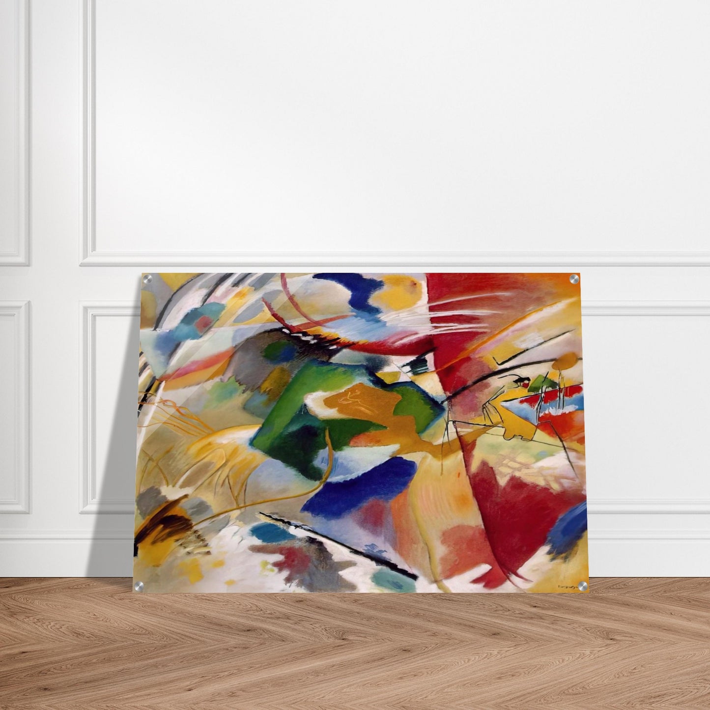 PAINTING WITH GREEN CENTER 1913 - Wassily Kandinsky Acrylic Print - 70x100 cm / 28x40″ inches