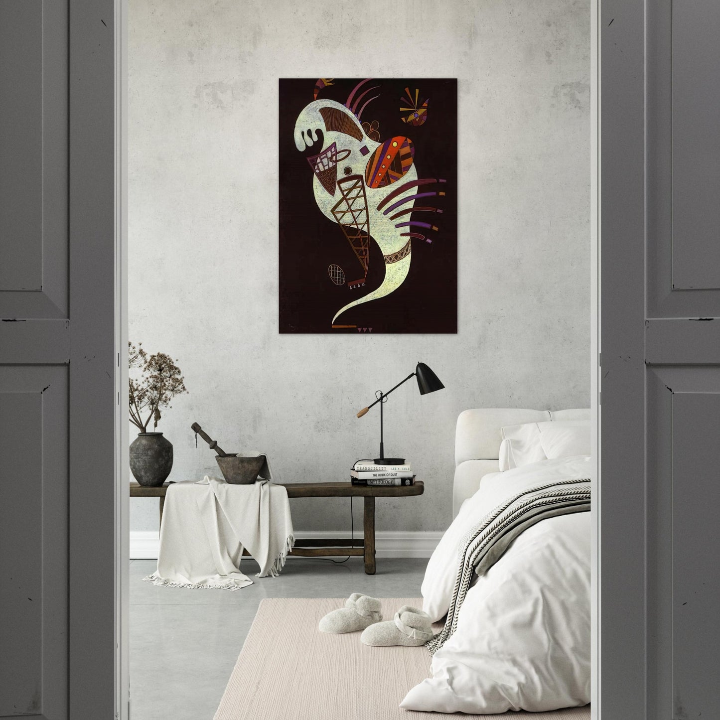 WHITE FIGURE 1943 - Wassily Kandinsky Brushed Aluminum Print - 70x100 cm / 28x40 inches | Wassily Kandinsky Aluminum Print | Wassily Kandinsky Prints