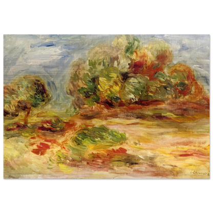 Cagnes Landscape - Pierre-Auguste Renoir Brushed Aluminum Print - 70x100 cm / 28x40 inches | Pierre-Auguste Renoir Aluminum Print | Pierre-Auguste Renoir Prints