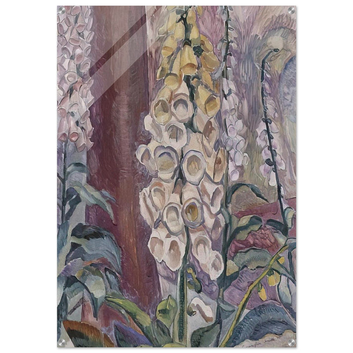 Foxgloves growing - 1929 - Grace Cossington Smith Acrylic Print - 70x100 cm / 28x40″ inches | Grace Cossington Smith Wall Art | Grace Cossington Smith Prints