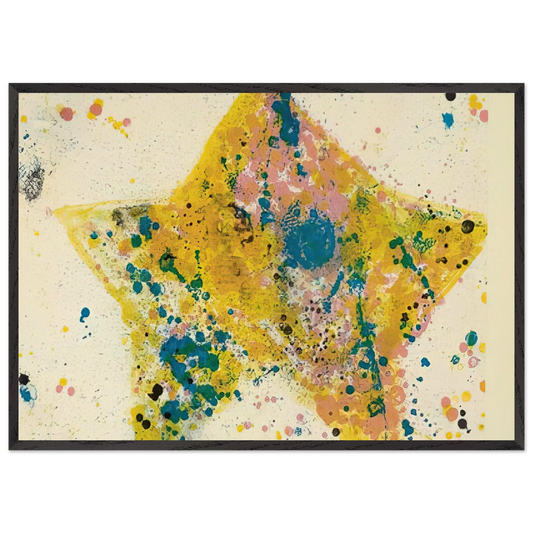Star - Sam Francis 70x100 cm / 28x40 inches Framed Art Print – Black Wooden Frame