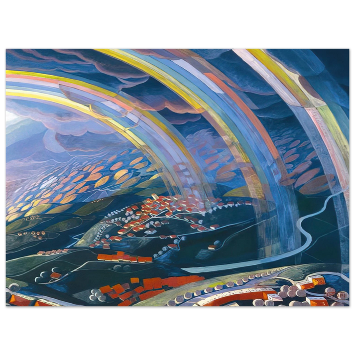 Gerardo Dottori - The Miracle of Light While Flying - 1931  75x100 cm / 30x40inches Fine Art Poster