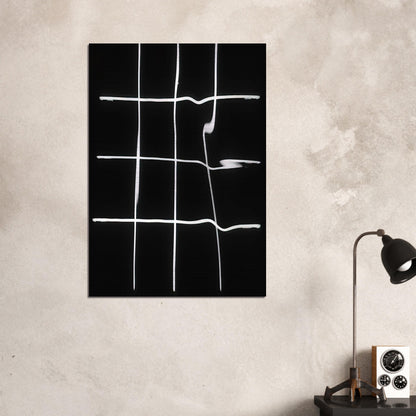 Reflections in water deformed by the spectator - 1964 - Francois Morellet Brushed Aluminum Print - 70x100 cm / 28x40 inches | Francois Morellet Aluminum Print | Francois Morellet Prints