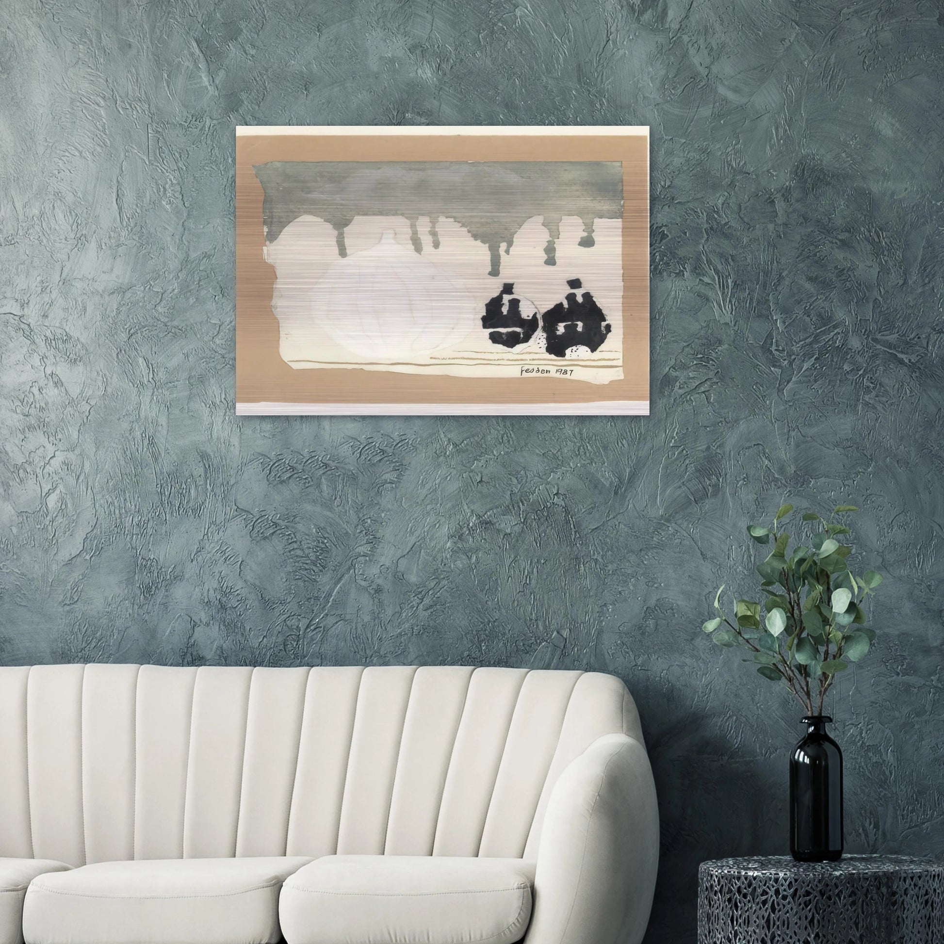 Still life with onions - 1987 - Mary Fedden Brushed Aluminum Print - 70x100 cm / 28x40 inches | Mary Fedden Aluminum Print | Mary Fedden Prints