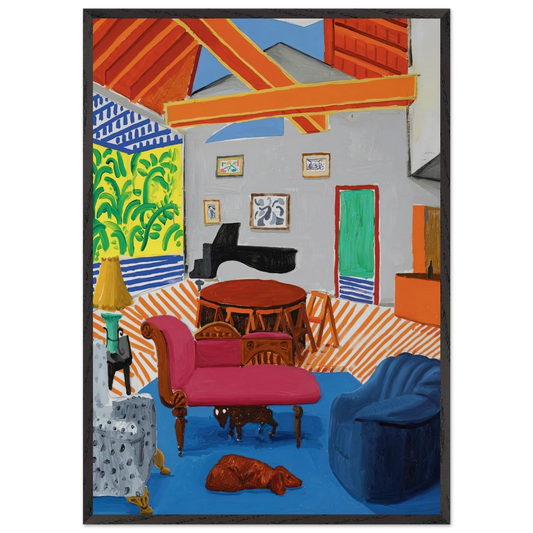David Hockney N11 - David Hockney 70x100 cm / 28x40 inches Framed Art Print – Black Wooden Frame | David Hockney Art | Artwork by David Hockney