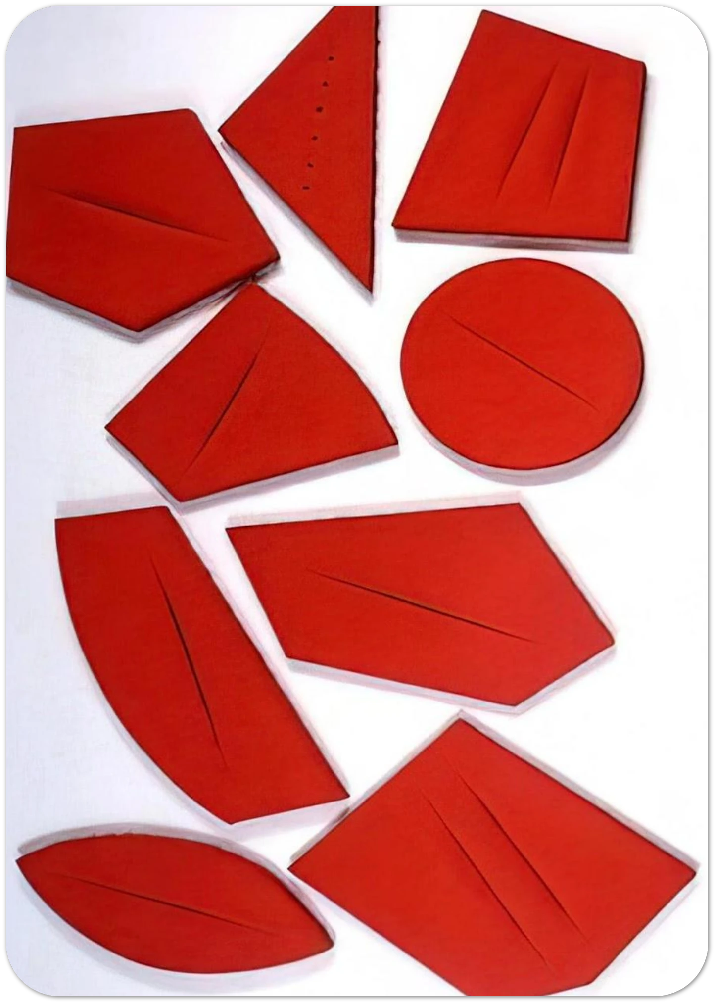 I quanta - 1960 By Lucio Fontana Pack of 10 Post Cards | Lucio Fontana Post Cards | A6 (10.5 x 14.8 cm) - 4.1 x 5.8 inches