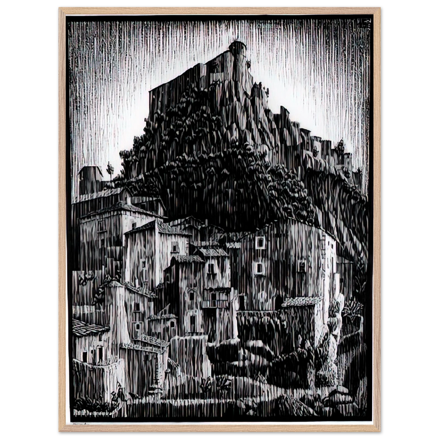 MC Escher - CERRO AL VOLTURNO ABRUZZI JANUARY 1930 1930 Wall Art - 30x40 cm / 12x16 inches - Fine Art Poster - -