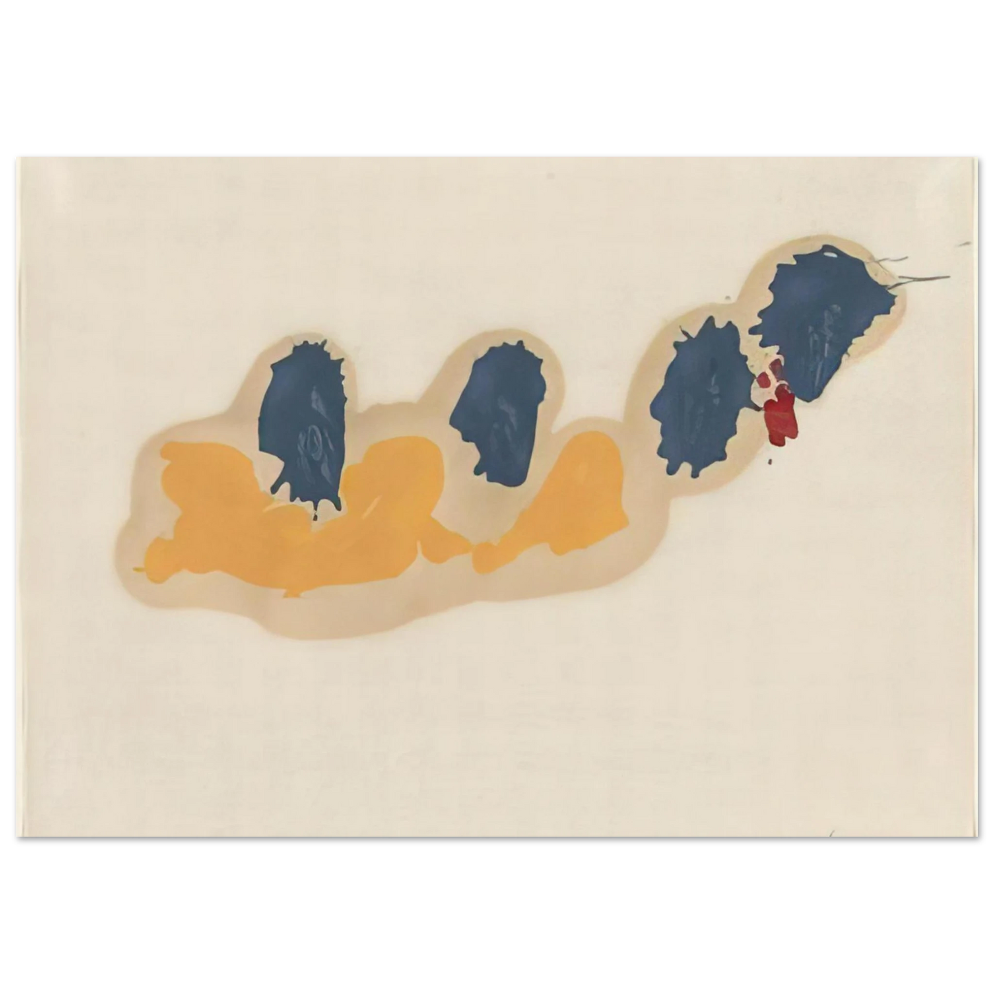 Helen Frankenthaler - April IV - 1960 Wall art - A2 (42 x 59.4  cm) - Premium Wooden Framed Poster With Fine Art Paper-canvas - White frame