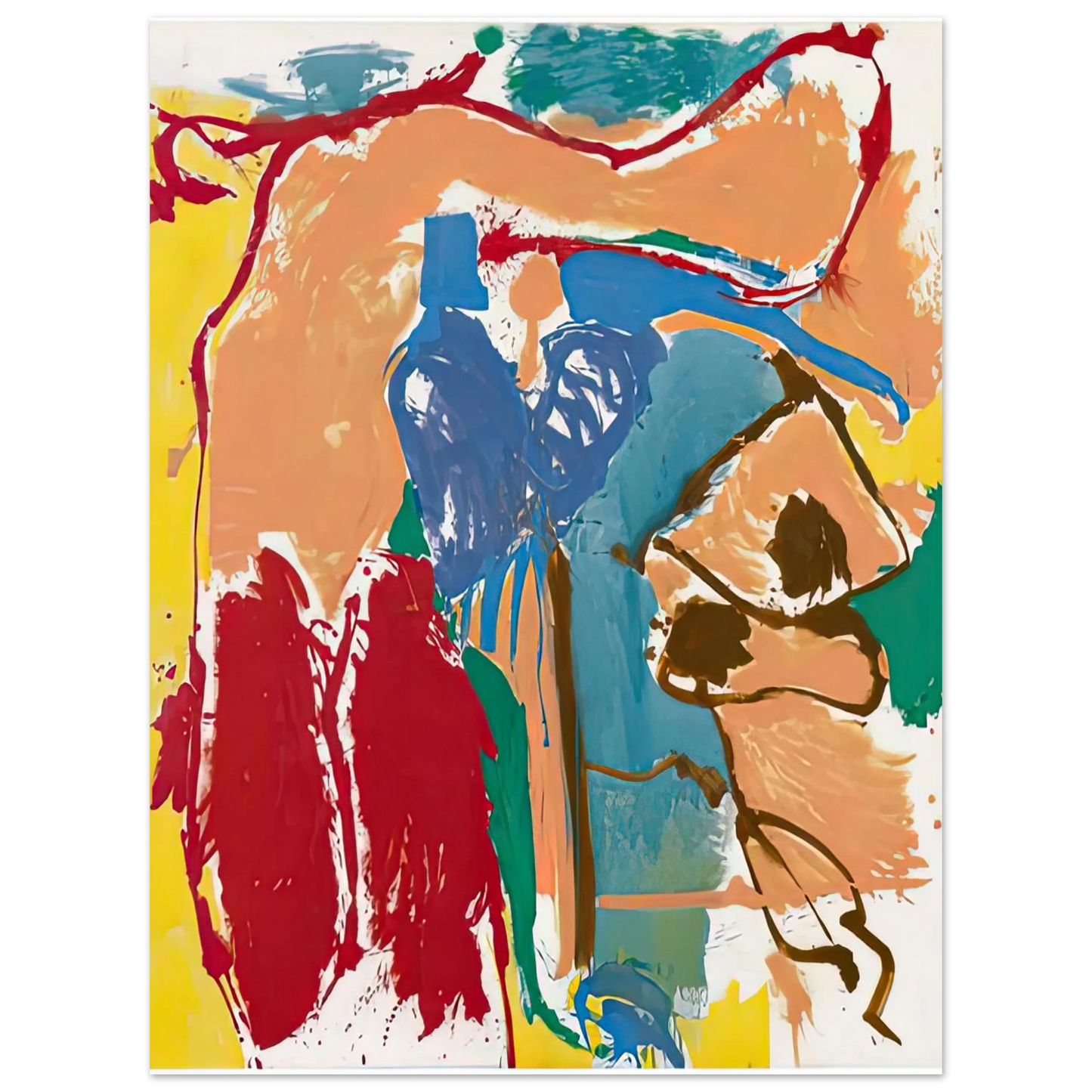 Helen Frankenthaler - Mediterranean Thoughts, 1960- Wall Art - 21x29.7 cm / 8x12" - Fine Art Poster-canvas - -