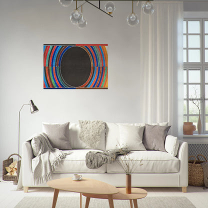 Composition V - Abstract Art - S. H. Raza Brushed Aluminum Print - 70x100 cm / 28x40 inches | S. H. Raza Aluminum Print | S. H. Raza Prints