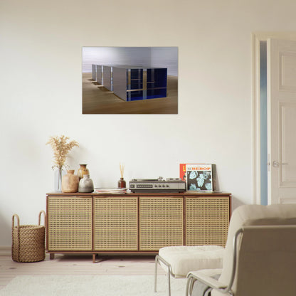 Untitled - 1969 - Donald Judd Brushed Aluminum Print - 70x100 cm / 28x40 inches | Donald Judd Aluminum Print | Donald Judd Prints