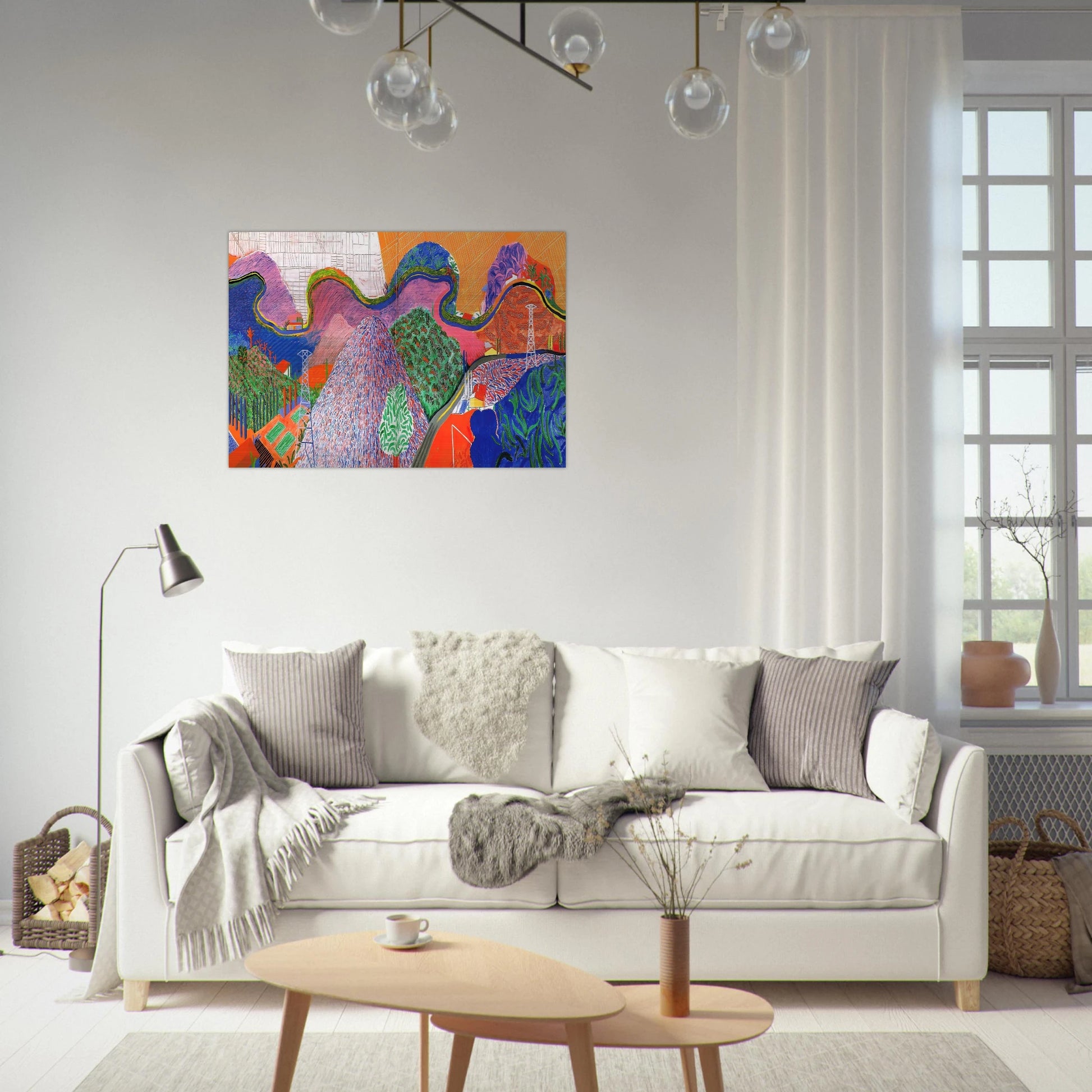 David Hockney - David Hockney Brushed Aluminum Print - 70x100 cm / 28x40 inches | David Hockney Aluminum Print | David Hockney Prints | David Hockney Art | Artwork by David Hockney