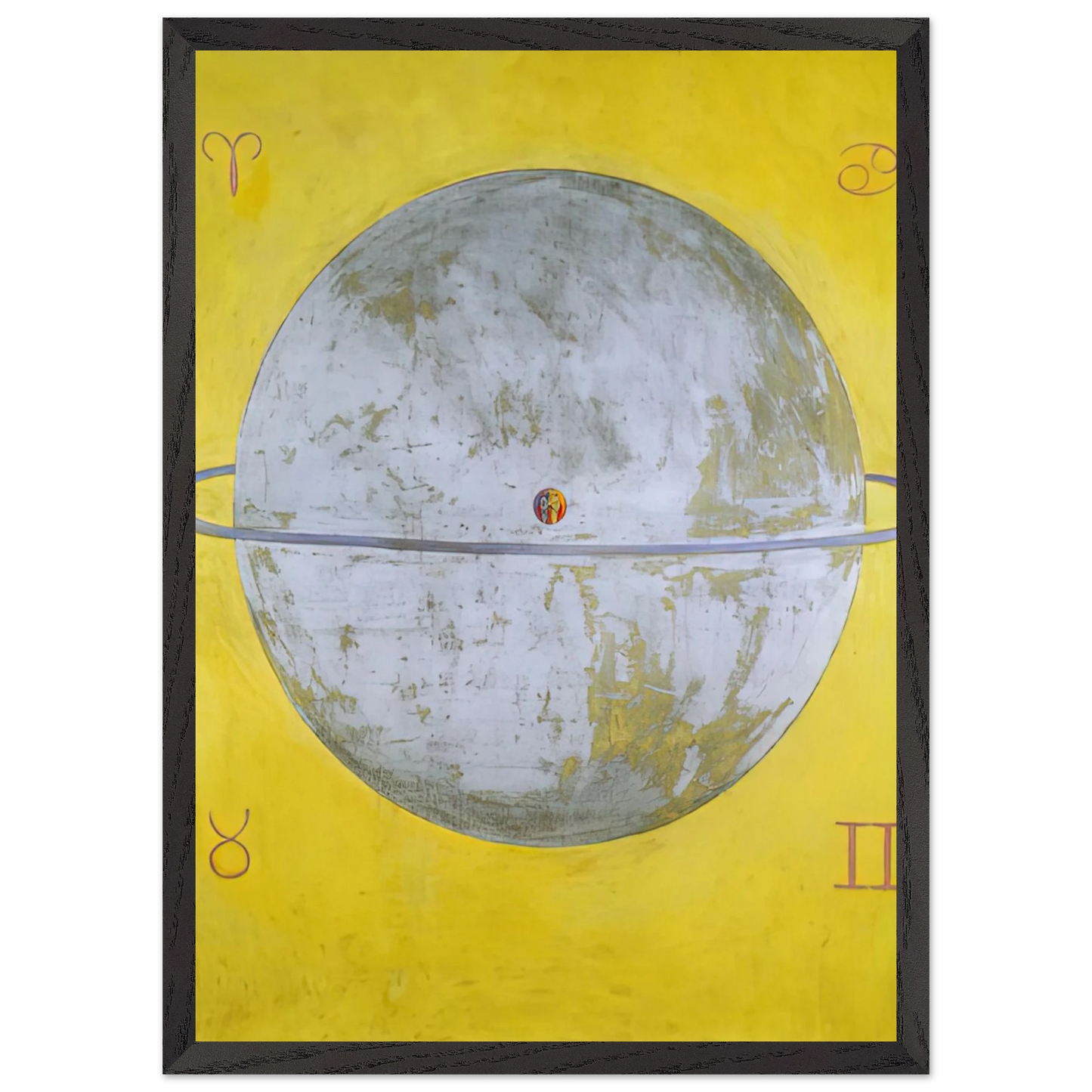 Hilma af Klint - THE DOVE NR 12 1915 Wall art - A2 (42 x 59.4  cm) - Premium Wooden Framed Poster With Fine Art Paper-canvas - Wood frame