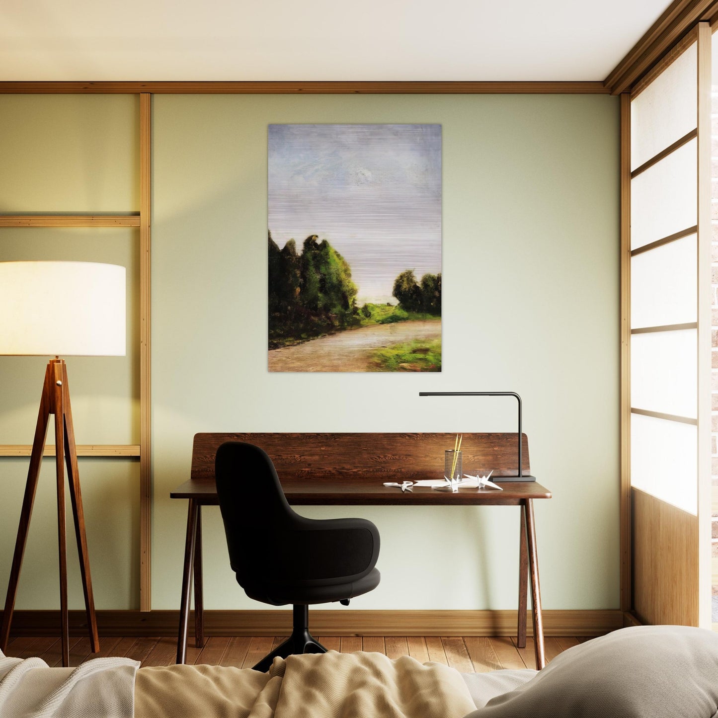 PAESAGGIO 1904 - Carlo Carra Brushed Aluminum Print - 70x100 cm / 28x40 inches | Carlo Carra Aluminum Print | Carlo Carra Prints