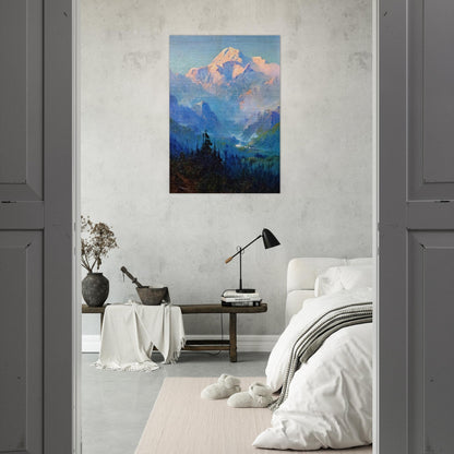 Mount McKinley, Sunset - Romanticism - Sydney Laurence Brushed Aluminum Print - 70x100 cm / 28x40 inches | Sydney Laurence Aluminum Print | Sydney Laurence Prints