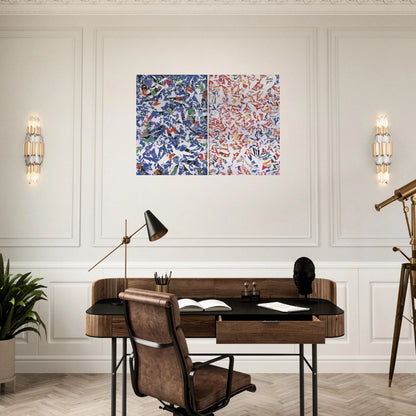 Blanc - Tachisme - Simon Hantai Brushed Aluminum Print - 70x100 cm / 28x40 inches | Simon Hantai Aluminum Print | Simon Hantai Prints