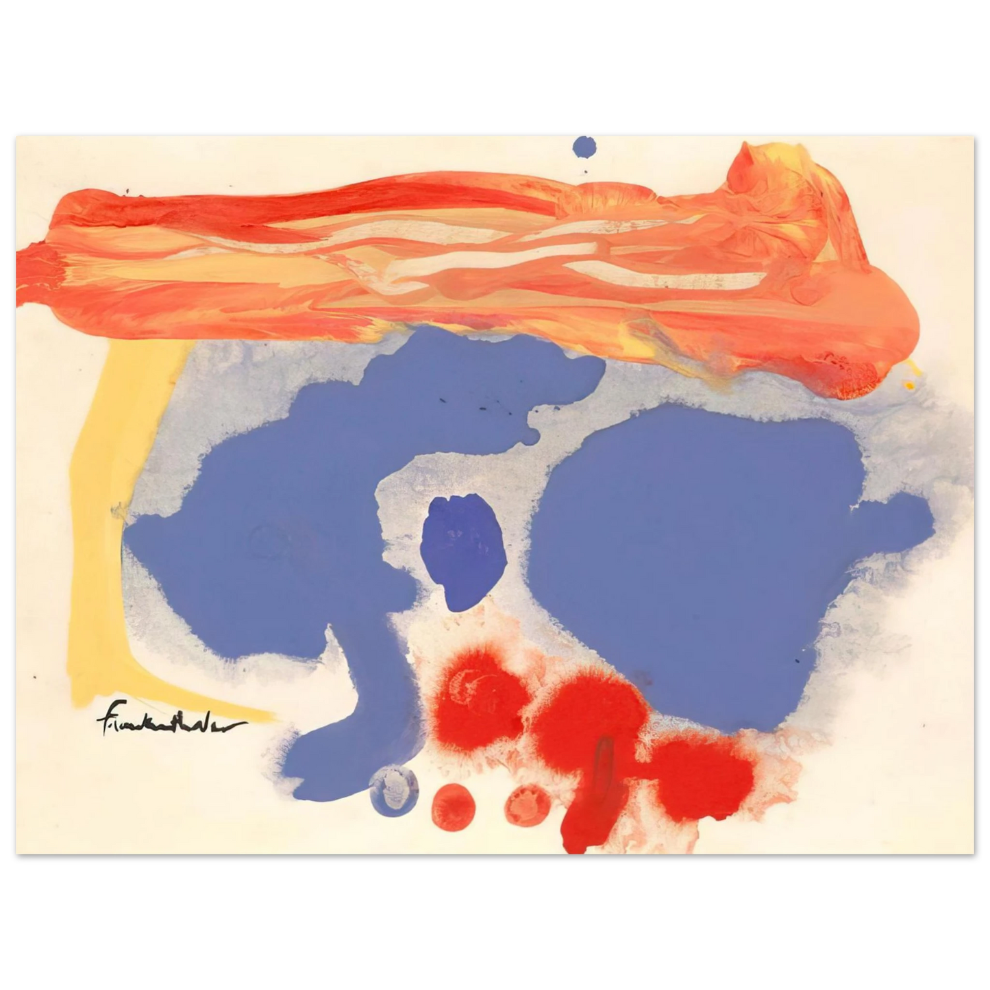 Helen Frankenthaler - Summerscene, Provincetown - 1961 Wall art - 60x80 cm / 24x32 inches - Fine Art Poster-canvas - -