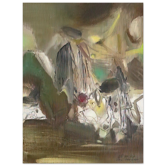 Chu teh Chun - COMPOSITION 1977  75x100 cm / 30x40inches Fine Art Poster
