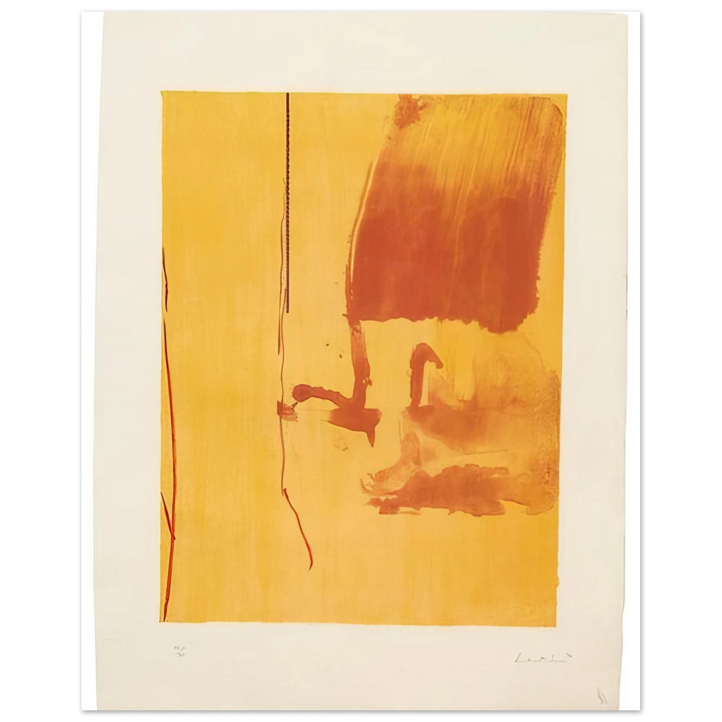 Helen Frankenthaler - Harvest - 1976 Wall art - 45x60 cm / 18x24 inches - Premium Wooden Framed Poster With Fine Art Paper-canvas - White frame