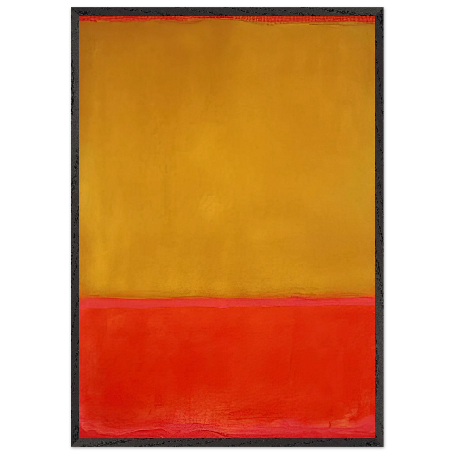 Ochre and Red on Red - 1954 - Mark Rothko 70x100 cm / 28x40 inches Framed Art Print – Black Wooden Frame