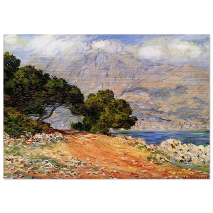 Meton Seen from Cap Martin - claude monet Brushed Aluminum Print - 70x100 cm / 28x40 inches | claude monet Aluminum Print | claude monet Prints
