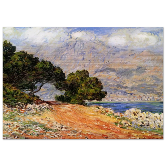 Meton Seen from Cap Martin - claude monet Brushed Aluminum Print - 70x100 cm / 28x40 inches | claude monet Aluminum Print | claude monet Prints