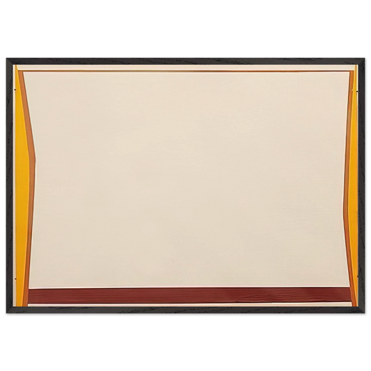 White 7 - 1963 - Larry Zox 70x100 cm / 28x40 inches Framed Art Print – Black Wooden Frame