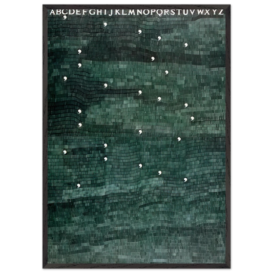 CINQUE PER CINQUE VENTICINQUE 1983 - Alighiero Boetti 70x100 cm / 28x40 inches Framed Art Print – Black Wooden Frame