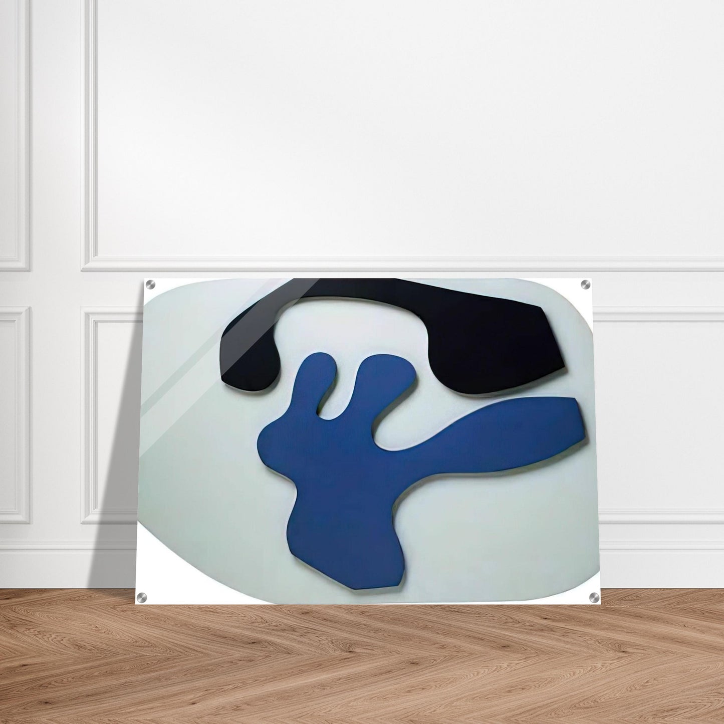 Overturned Blue Shoe With Two Heels Under a Black Vault - Jean Arp Acrylic Print - 70x100 cm / 28x40″ inches