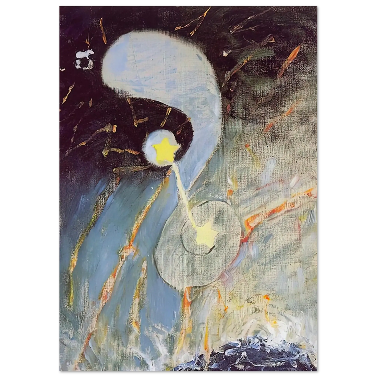 Hilma af Klint - CHAOS NR 2 1906 Wall art - 21x29.7 cm / 8x12" - Premium Wooden Framed Poster With Fine Art Paper - Black frame