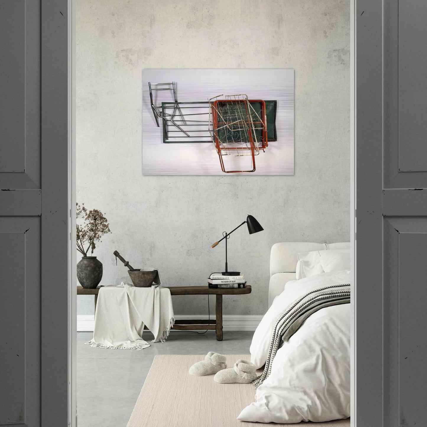 GREENHOUSE GLUT NEAPOLITAN 1987 - Robert Rauschenberg Brushed Aluminum Print - 70x100 cm / 28x40 inches | Robert Rauschenberg Aluminum Print | Robert Rauschenberg Prints