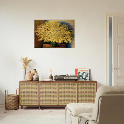 GRAND BOUQUET OF MIMOSA 1942 - Moise Kisling Brushed Aluminum Print - 70x100 cm / 28x40 inches | Moise Kisling Aluminum Print | Moise Kisling Prints