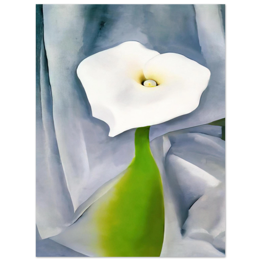 Georgia O'Keeffe - Calla Lily on Grey Fine Art Poster