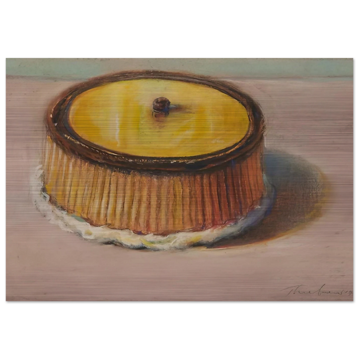 Lemon Cake - 1997 - Wayne Thiebaud Brushed Aluminum Print - 70x100 cm / 28x40 inches | Wayne Thiebaud Aluminum Print | Wayne Thiebaud Prints