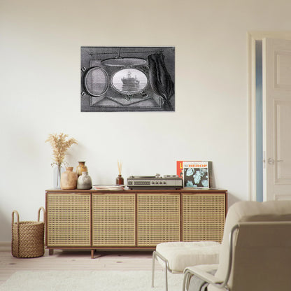 PORTHOLE - MC Escher Brushed Aluminum Print - 70x100 cm / 28x40 inches | MC Escher Aluminum Print | MC Escher Prints