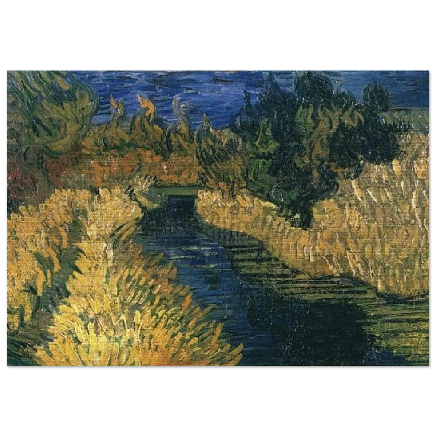 The Little Stream - Vincent van Gogh Brushed Aluminum Print - 70x100 cm / 28x40 inches | Vincent van Gogh Aluminum Print | Vincent van Gogh Prints
