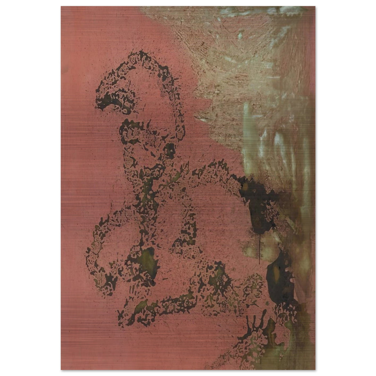 Oxidation Painting - Andy Warhol Brushed Aluminum Print - 70x100 cm / 28x40 inches | Andy Warhol Aluminum Print | Andy Warhol Prints