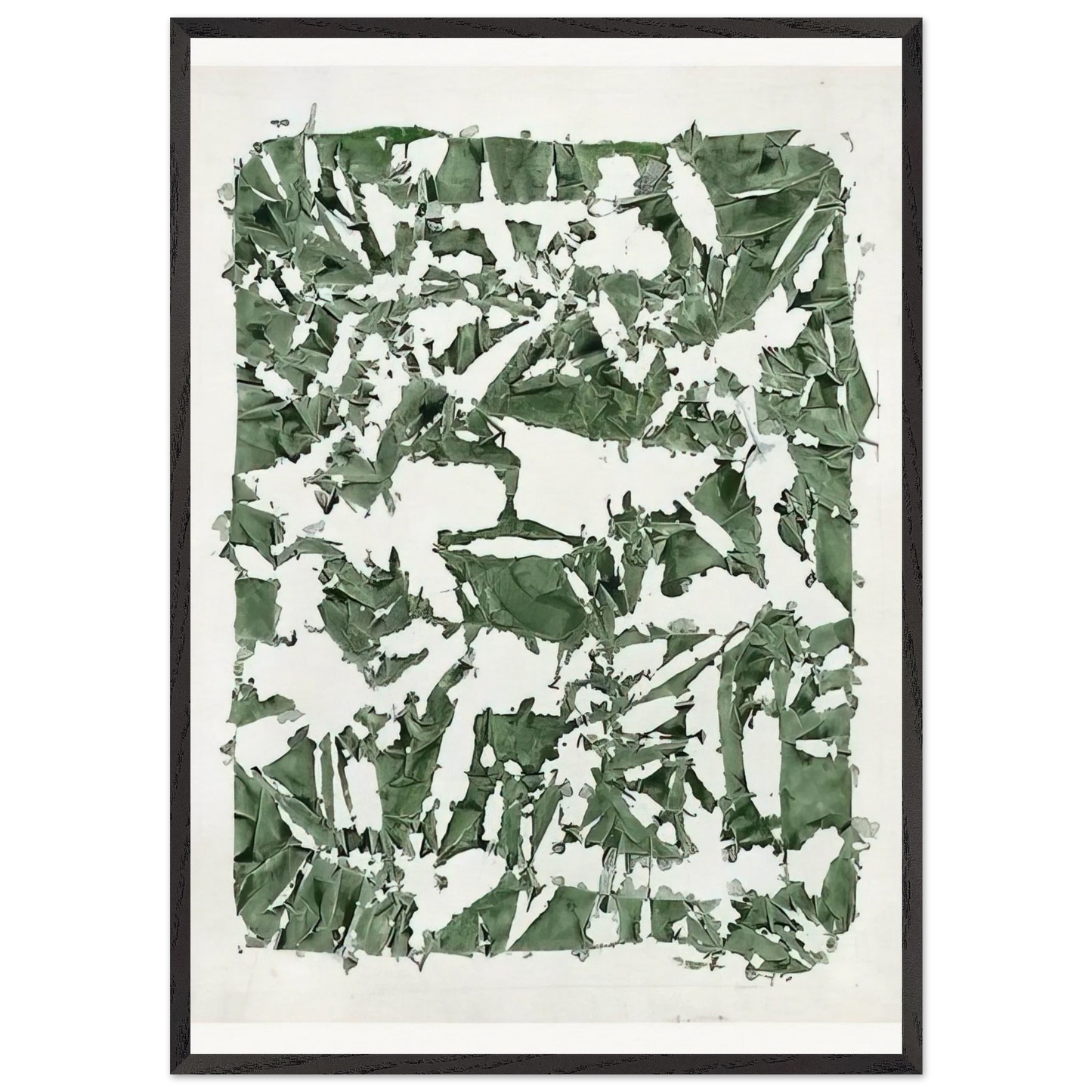 Tabula - 1980 - Simon Hantai 70x100 cm / 28x40 inches Framed Art Print – Black Wooden Frame