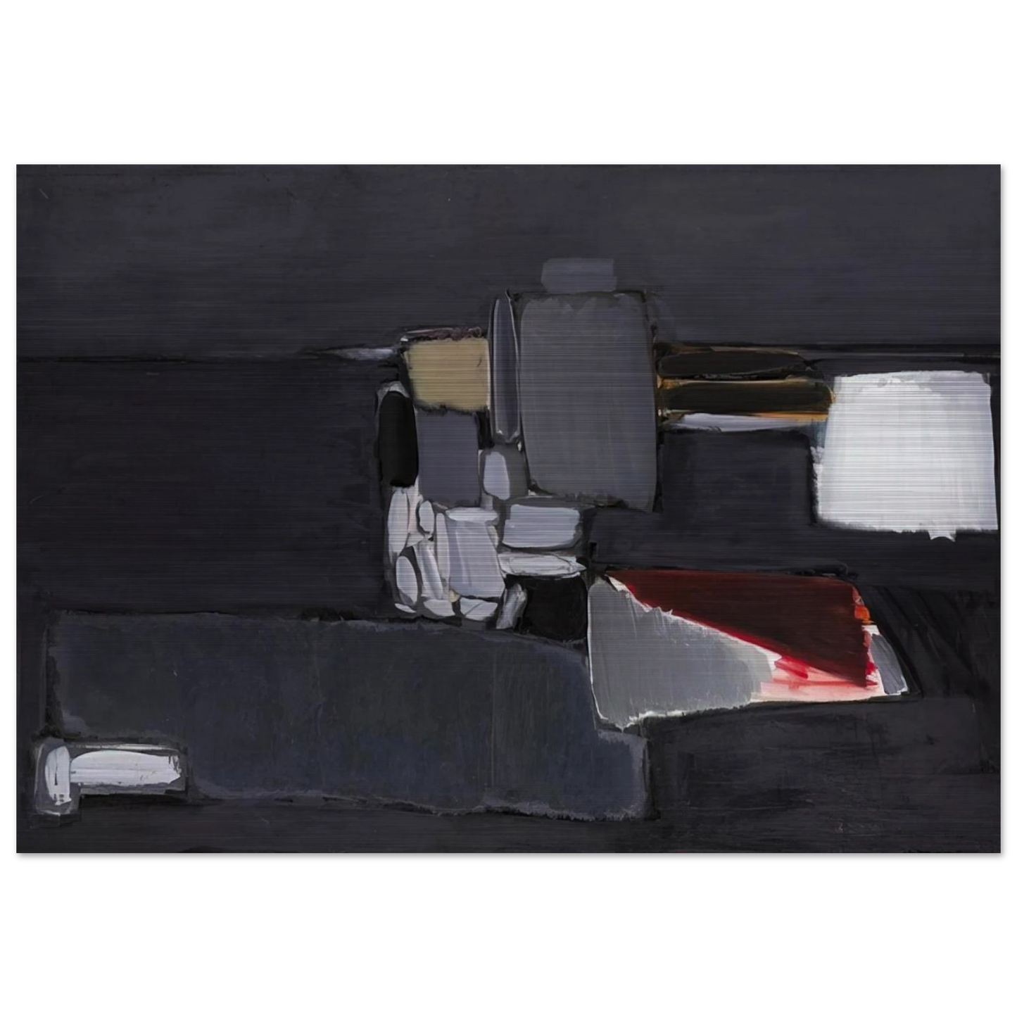 Nature morte en gris - 1955 - Nicolas de Stael Brushed Aluminum Print - 70x100 cm / 28x40 inches | Nicolas de Stael Aluminum Print | Nicolas de Stael Prints