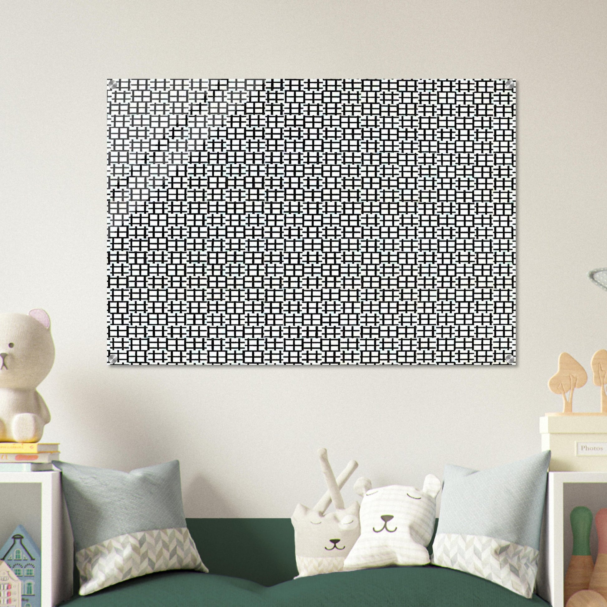Untitled Verticals and Horizontals - 1970 - Francois Morellet Acrylic Print - 70x100 cm / 28x40″ inches