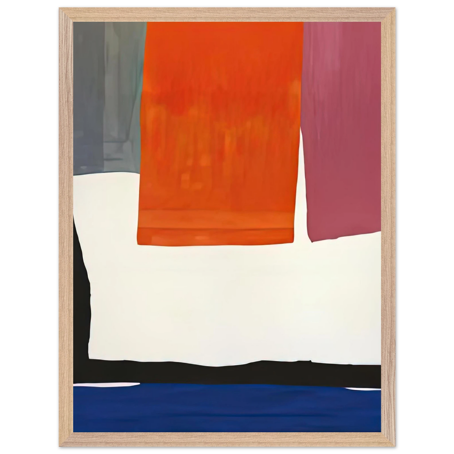 Helen Frankenthaler - The Human Edge, 1967- Wall Art - 21x29.7 cm / 8x12" - Premium Wooden Framed Poster With Fine Art Paper-canvas - White frame
