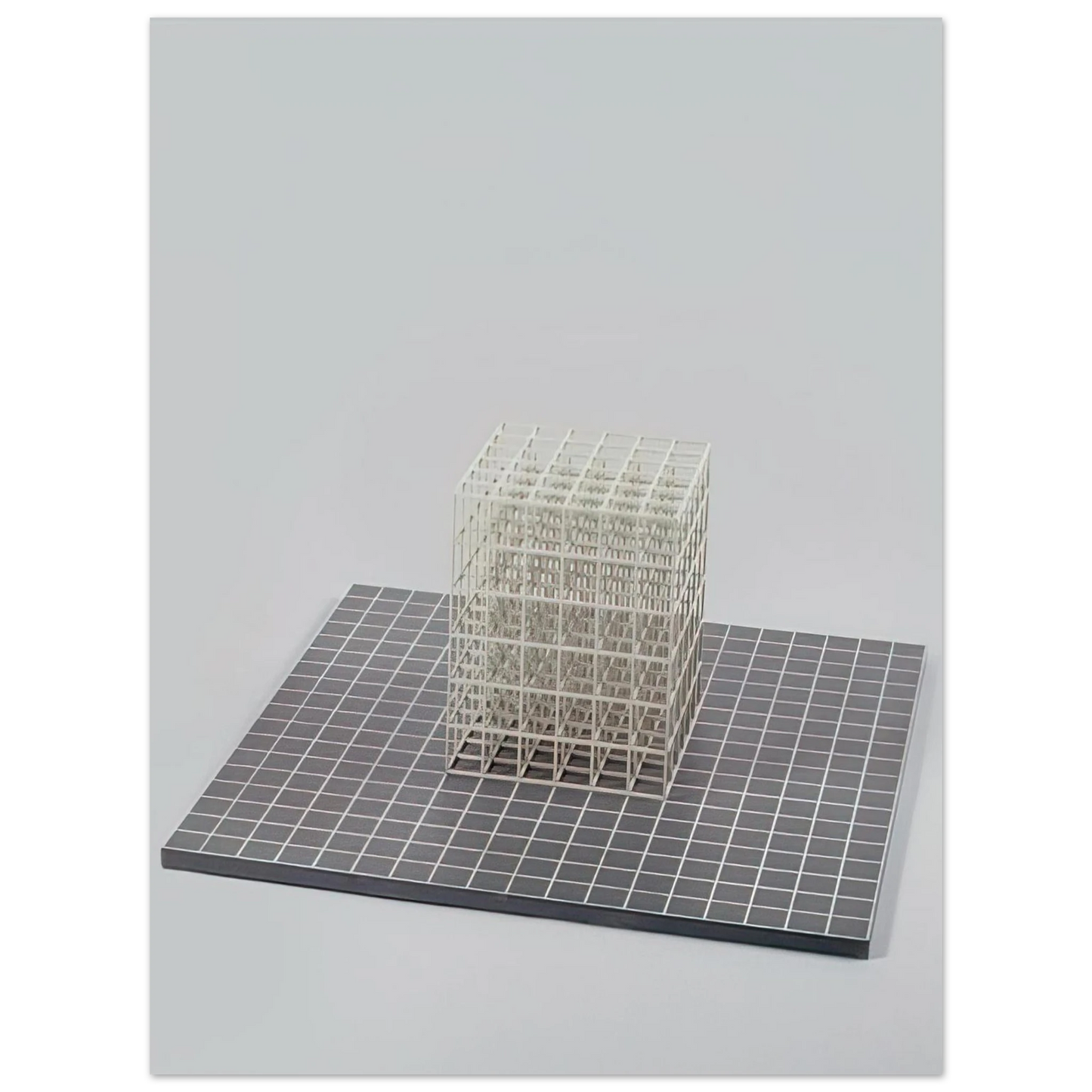 Sol LeWitt - Modular cube. Base  75x100 cm / 30x40inches Fine Art Poster