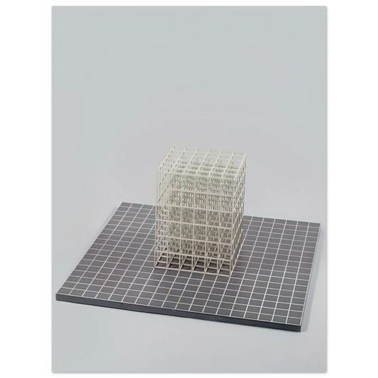 Sol LeWitt - Modular cube. Base  75x100 cm / 30x40inches Fine Art Poster