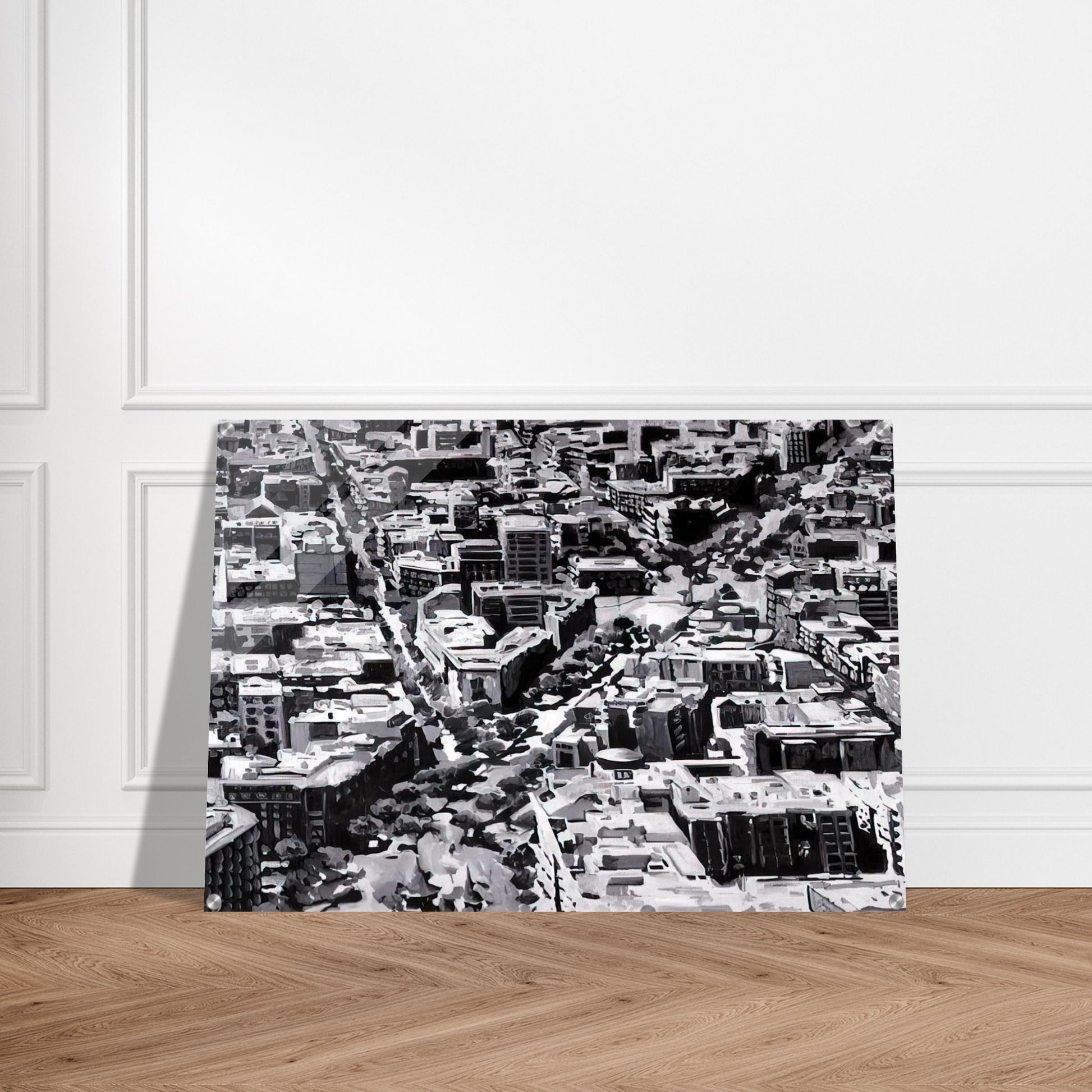 TOWNSCAPE MADRID - Gerhard Richter Acrylic Print - 70x100 cm / 28x40″ inches | Gerhard Richter Wall Art | Gerhard Richter Prints