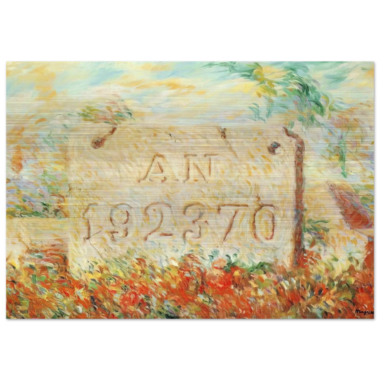 THE SMILE 1943 - Rene Magritte Brushed Aluminum Print - 70x100 cm / 28x40 inches | Rene Magritte Aluminum Print | Rene Magritte Prints